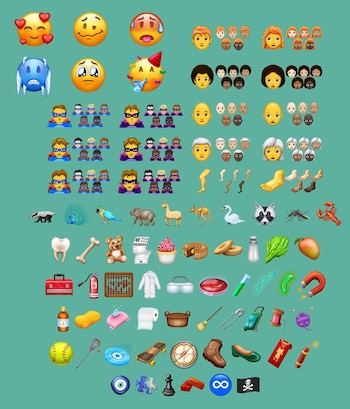 Algunos de los emojis que