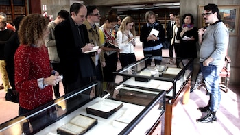 Hoy los materiales se están en la Sala del Tesoro en la Biblioteca Nacional (Foto: Thomas Khazki)