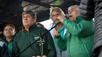 Pablo y Hugo Moyano durante