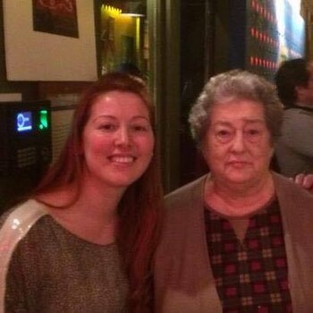 Flavia Damico junto a la titular de las Madres, Hebe De Bonafini