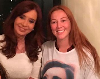 La ex presidente Cristina Kirchner junto a Damico