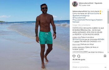 Fabián Cubero, enamorado