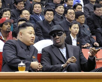 Dennis Rodman junto al dictador