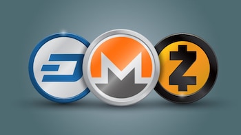 Dash, Monero y Zcash: tres