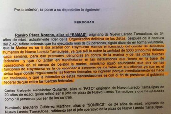 Copia publicada del testimonio que