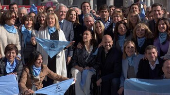 Gabriela Michetti se mostró muy emocionada durante el evento