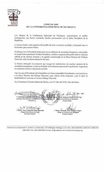 El comunicado de la Conferencia