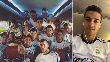 Manuel Lanzini en la previa