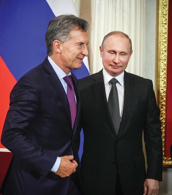 Macri y Vladimir Putin