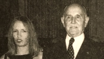 Con mi padre, en 1997,