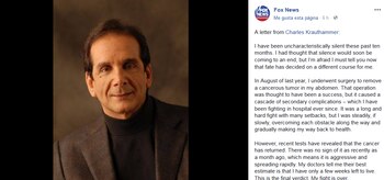 Charles Krauthammer había anunciado en