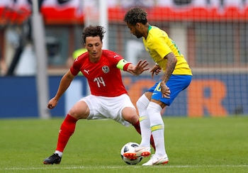 Neymar fue titular ante Austra