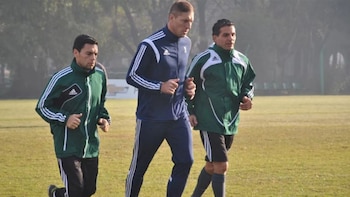 Hernán Maidana (i), Néstor Pitana