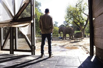 Axel con Pelusa durante el