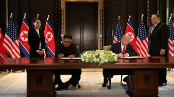 La firma de la declaración