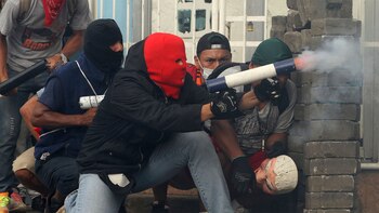 Un grupo de manifestantes