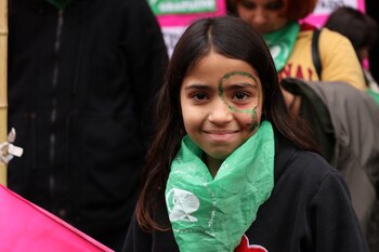 Las niñas acompañaron a su