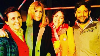 Viviana Canosa en la vigilia