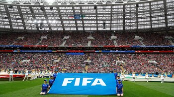 Inauguración del mundial, partido entre