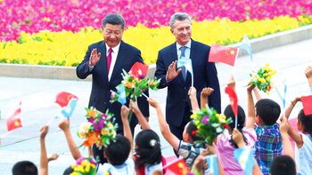 El presidente argentino junto a