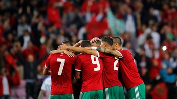 Marruecos celebra la victoria frente a Eslovaquia (Foto: REUTERS/Denis Balibouse)