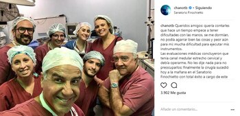 El cantante fue intervenido quirúrgicamente