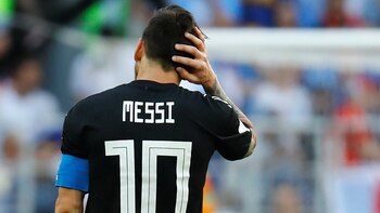 Messi, contrariado, al igual que