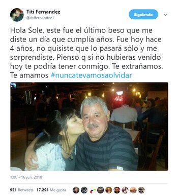 El conmovedor tuit de Tití