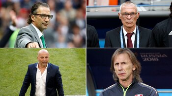 Pizzi, Cúper, Sampaoli y Gareca,