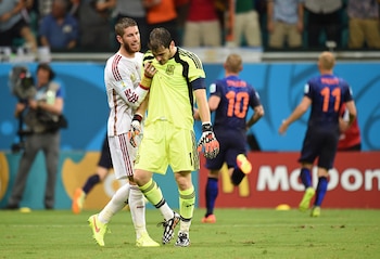 España perdió por 5-1 ante Holanda en el 2014 (Getty)