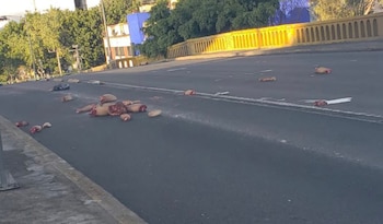 Los cuerpos en pedazos aparecieron