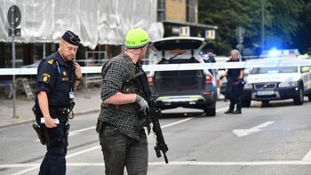 La policía sueca acordonó la