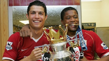 Patrice Evra y Cristiano Ronaldo