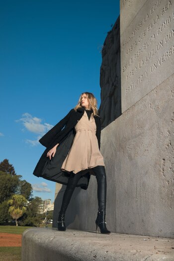 Suéter de cuello polera tejido