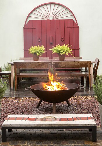 Porcellanato símil madera banco de