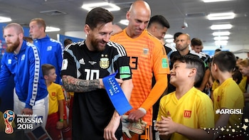 La imagen simpática de Messi, Caballero y Felipe en la antesala del debut mundialista de Rusia 2018