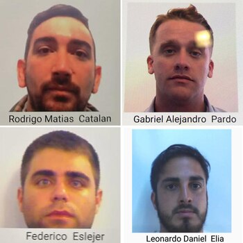 Los cuatro hinchas identificados como