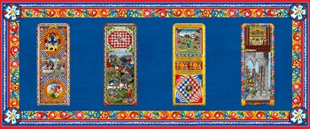 Una variedad de diseños pintados