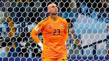 Wilfredo Caballero ante Croacia. (Foto: