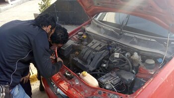 El auto robado en el