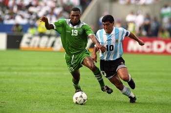 Maradona, en su último partido