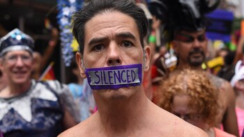 Algunos aprovecharon la marcha para