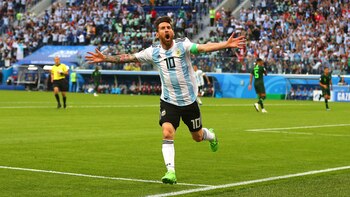 Lionel messi celebra su golazo