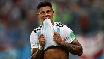 El festejo de Marcos Rojo: