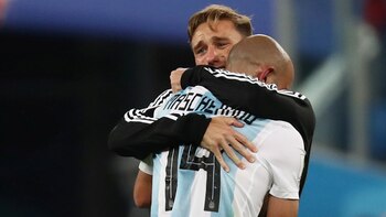 Lucas Biglia y Javier Mascherano