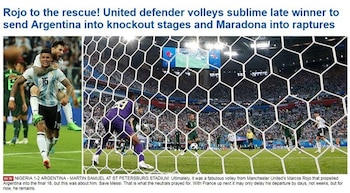 Daily Mail, diario británico: “Rojo