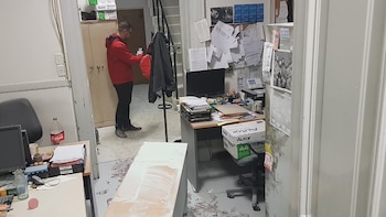 Los destrozos en el rectorado