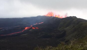 La erupción del volcán Sierra