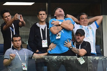 Maradona celebró el gol de