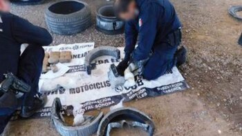 La droga estaba escondida entre